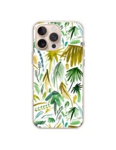 iPhone 16 Pro Max Case Brushstrokes Tropicali Palms Verdi...