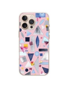 Cover iPhone 16 Pro Max Geometric Pieces Rosa - Ninola...
