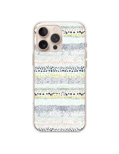 Coque iPhone 16 Pro Max Little Textured Dots Green -...