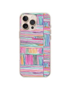 Coque iPhone 16 Pro Max Watercolor Linear Meditation Pink...