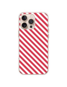 Coque iPhone 16 Pro Max Bonbon Candy Rose et Blanche...