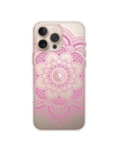 Cover iPhone 16 Pro Max Mandala Rosa Chiaro Azteco...