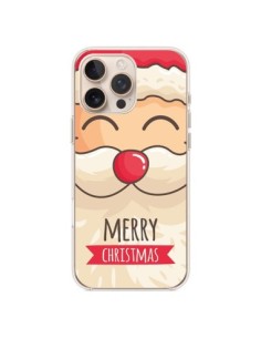 Cover iPhone 16 Pro Max Baffi di Babbo Natale Merry...