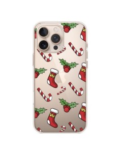 iPhone 16 Pro Max Case Socks Candy Canes Holly Christmas...