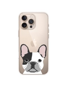 Cover iPhone 16 Pro Max Bulldog Francese Cane Trasparente...
