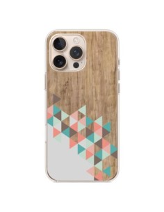 iPhone 16 Pro Max Case Wood Aztec Triangles Archiwoo -...