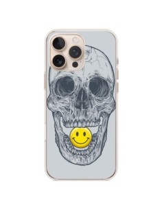 Coque iPhone 16 Pro Max Smiley Face Tête de Mort - Rachel...