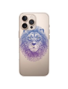 Coque iPhone 16 Pro Max Lion Animal Transparente - Rachel...