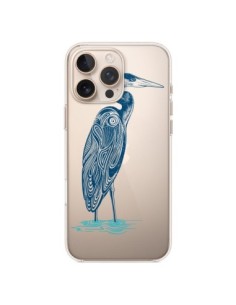 Coque iPhone 16 Pro Max Heron Blue Oiseau Transparente -...