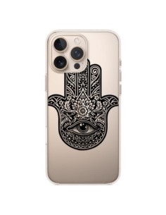 Coque iPhone 16 Pro Max Hamsa Cinq Doigts Main Mauvais...