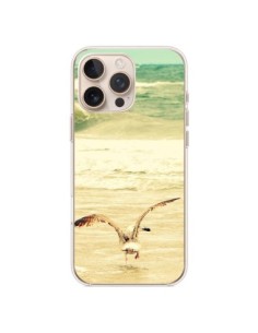 Cover iPhone 16 Pro Max Gabbiano Mare Oceano Sabbia...
