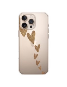 Cover iPhone 16 Pro Max Cuore Falling Gold Hearts...