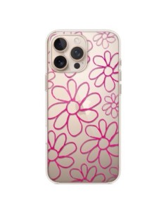 Coque iPhone 16 Pro Max Flower Garden Pink Fleur...