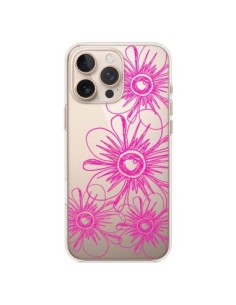 Cover iPhone 16 Pro Max Fiori Primaverili Rosa...