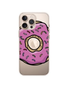 Cover iPhone 16 Pro Max Ciambelle Rosa Trasparente -...