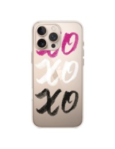 iPhone 16 Pro Max Case XoXo Pink White Black Clear -...