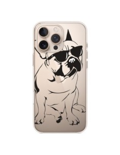 Coque iPhone 16 Pro Max Chien Bulldog Dog Transparente -...