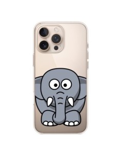 Cover iPhone 16 Pro Max Elefante Animale Trasparente -...
