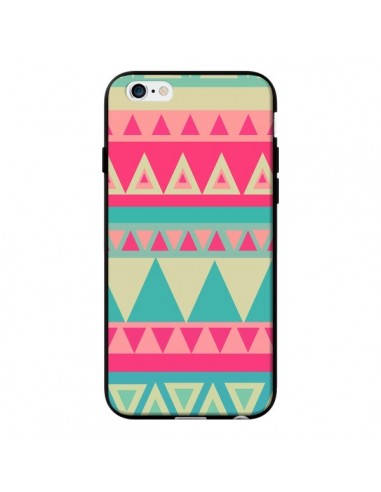 Coque Azteque Rose Vert pour iPhone 6 - Eleaxart