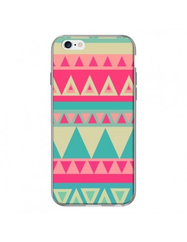 Coque Azteque Rose Vert pour iPhone 6 - Eleaxart