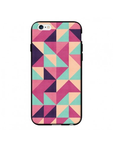 Coque Azteque Triangle Rose Vert pour iPhone 6 - Eleaxart