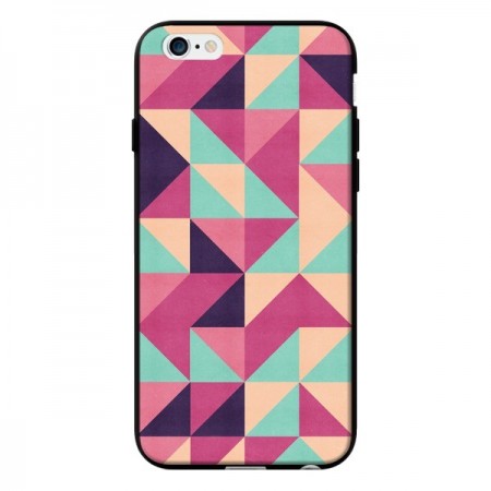 Coque Azteque Triangle Rose Vert pour iPhone 6 - Eleaxart