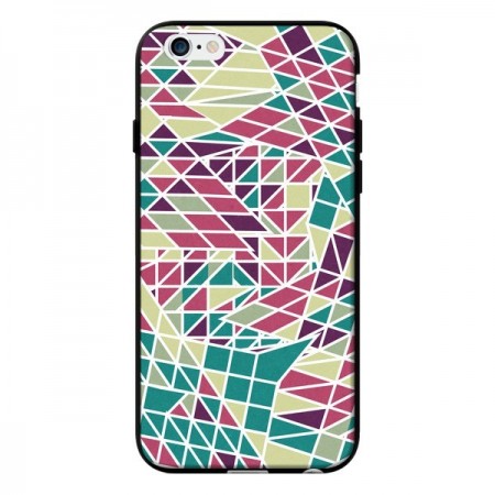 Coque Azteque Triangles Vert Violet pour iPhone 6 - Eleaxart