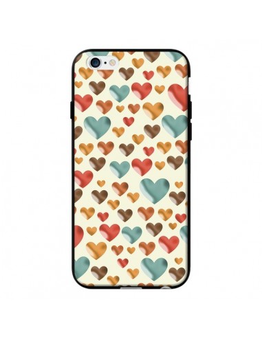 Coque Coeurs Colors pour iPhone 6 - Eleaxart