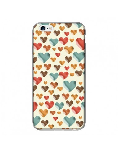 Coque Coeurs Colors pour iPhone 6 - Eleaxart