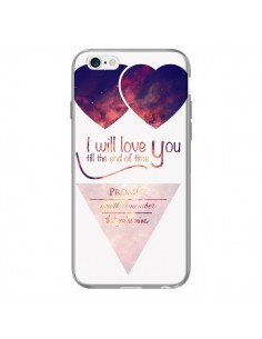 Coque I will love you until the end Coeurs pour iPhone 6 - Eleaxart 2