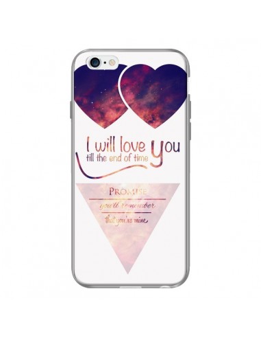 Coque I will love you until the end Coeurs pour iPhone 6 - Eleaxart