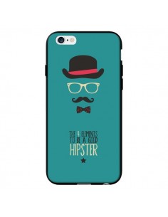 Coque Chapeau, Lunettes, Moustache, Noeud Papillon To Be a Good Hipster pour iPhone 6 - Eleaxart