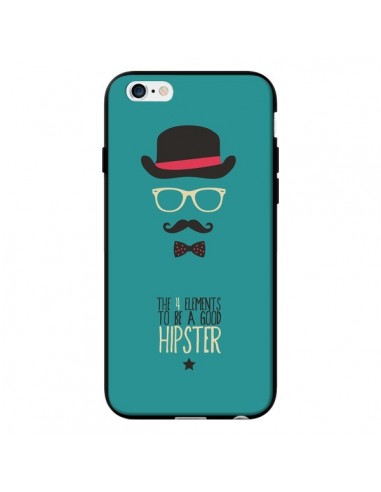 Coque Chapeau, Lunettes, Moustache, Noeud Papillon To Be a Good Hipster pour iPhone 6 - Eleaxart