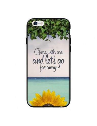 Coque Let's Go Far Away Flower Fleur Tournesol pour iPhone 6 - Eleaxart