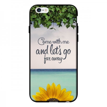 Coque Let's Go Far Away Flower Fleur Tournesol pour iPhone 6 - Eleaxart