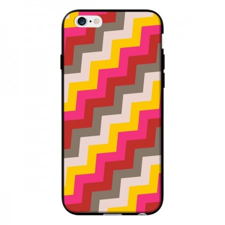 Coque Lignes Triangle Azteque Rose Rouge pour iPhone 6 - Eleaxart Coque Lignes Triangle Azteque Rose Rouge pour iPhone 6 - Eleaxart