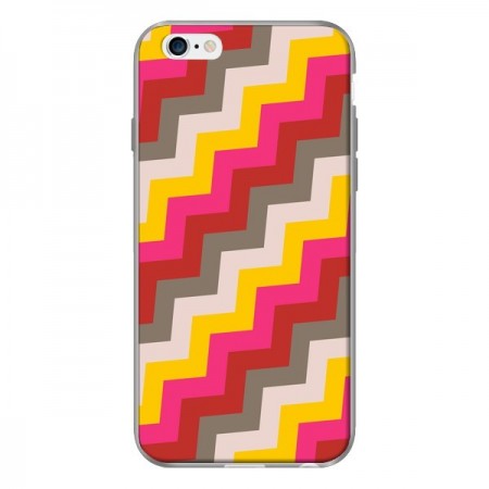 Coque Lignes Triangle Azteque Rose Rouge pour iPhone 6 - Eleaxart Coque Lignes Triangle Azteque Rose Rouge pour iPhone 6 - Eleaxart
