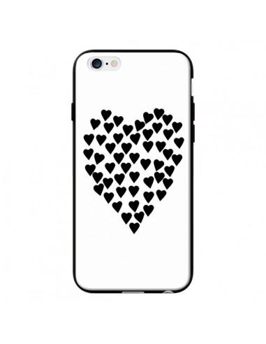 Coque Coeur en coeurs noirs pour iPhone 6 - Project M