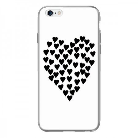 Coque Coeur en coeurs noirs pour iPhone 6 - Project M
