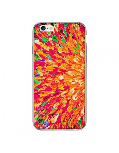 Coque Fleurs Oranges Neon Splash pour iPhone 6 - Ebi Emporium