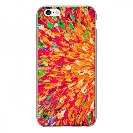 Coque Fleurs Oranges Neon Splash pour iPhone 6 - Ebi Emporium