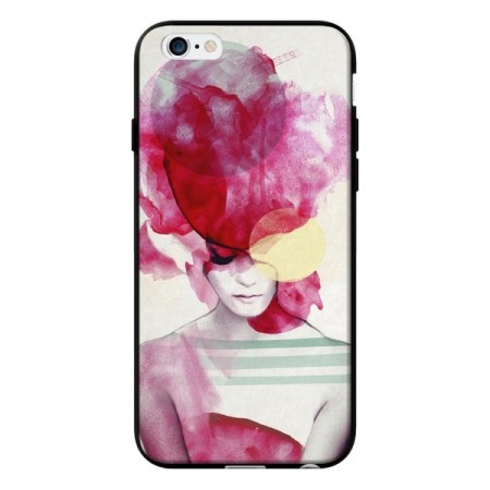Coque Bright Pink Portrait Femme pour iPhone 6 - Jenny Liz Rome