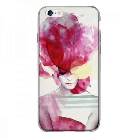 Coque Bright Pink Portrait Femme pour iPhone 6 - Jenny Liz Rome