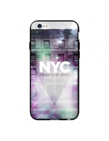 Coque I Love New York City Violet Vert pour iPhone 6 - Javier Martinez