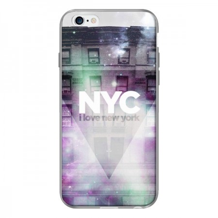 Coque I Love New York City Violet Vert pour iPhone 6 - Javier Martinez Coque I Love New York City Violet Vert pour iPhone 6 - Javier Martinez
