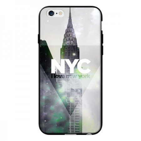 Coque I Love New York City Gris Violet Vert pour iPhone 6 - Javier Martinez Coque I Love New York City Gris Violet Vert pour iPhone 6 - Javier Martinez