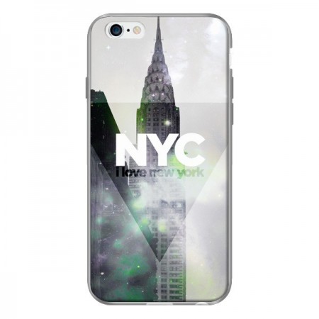 Coque I Love New York City Gris Violet Vert pour iPhone 6 - Javier Martinez Coque I Love New York City Gris Violet Vert pour iPhone 6 - Javier Martinez