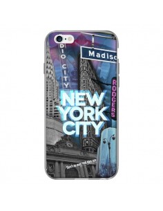 Coque New York City Buildings Bleu pour iPhone 6 - Javier Martinez 2