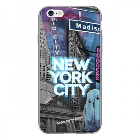 Coque New York City Buildings Bleu pour iPhone 6 - Javier Martinez Coque New York City Buildings Bleu pour iPhone 6 - Javier Martinez