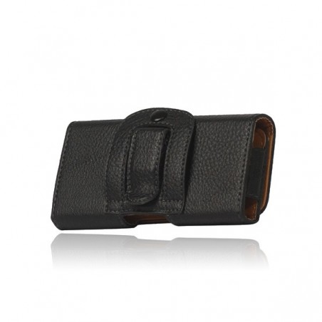Etui Ceinture en Cuir Noir pour iPhone 5